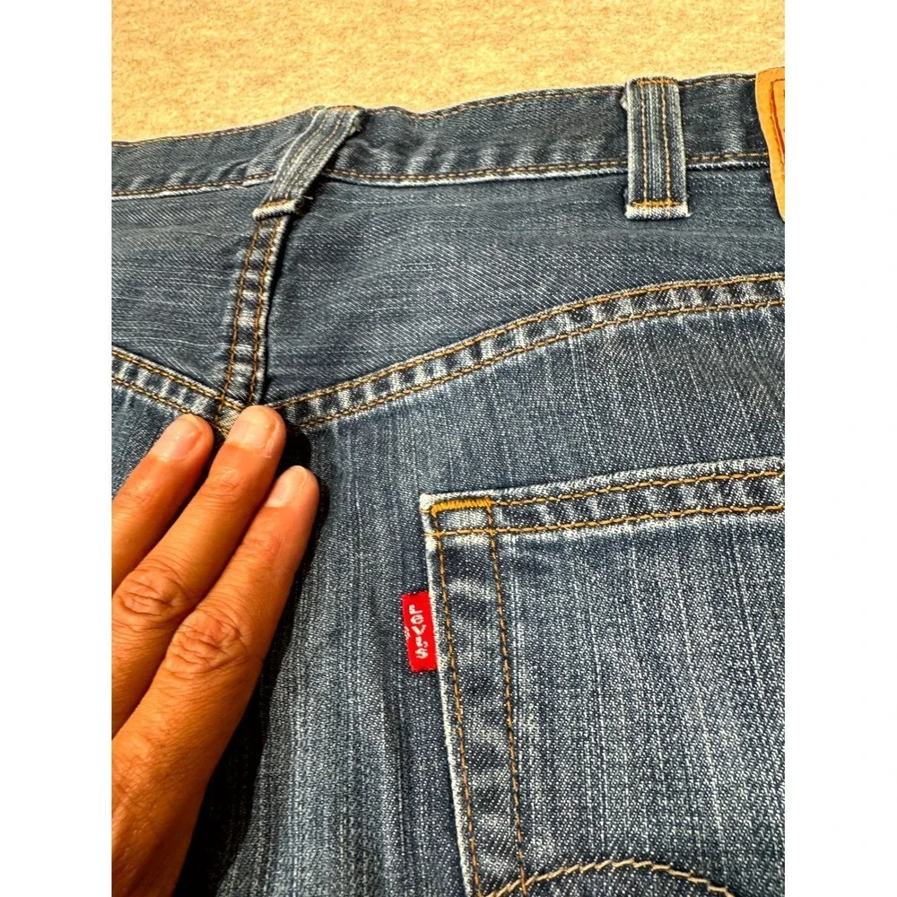 Vintage Levis 501 Original Straight Leg Jeans Mens 42x32 Blue Denim Distressed